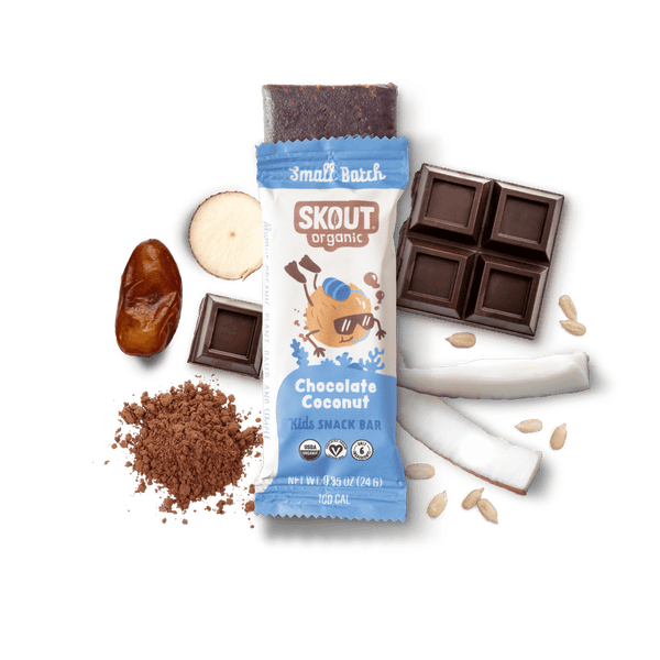 Skout Organic Chocolate Coconut Kids Bar Organic Kids Bars Skout Organic 