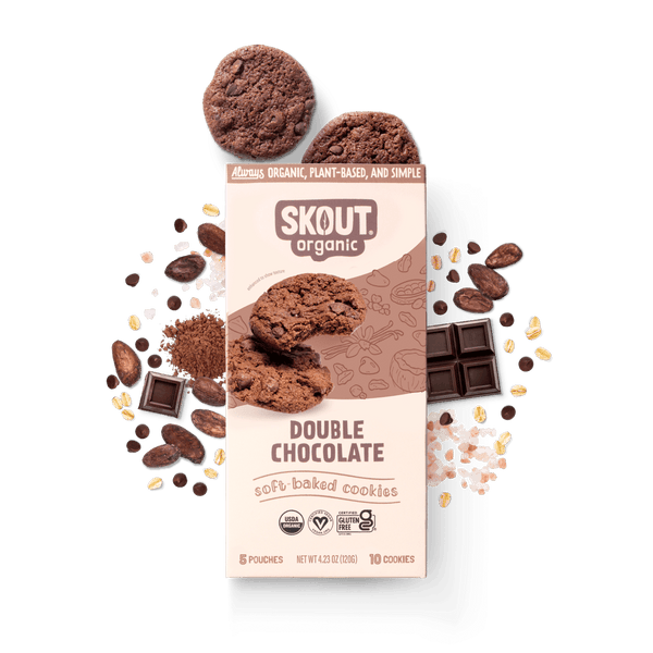 Skout Organic Double Chocolate Soft Baked Cookies Soft Baked Cookies Skout Organic 3 Boxes 