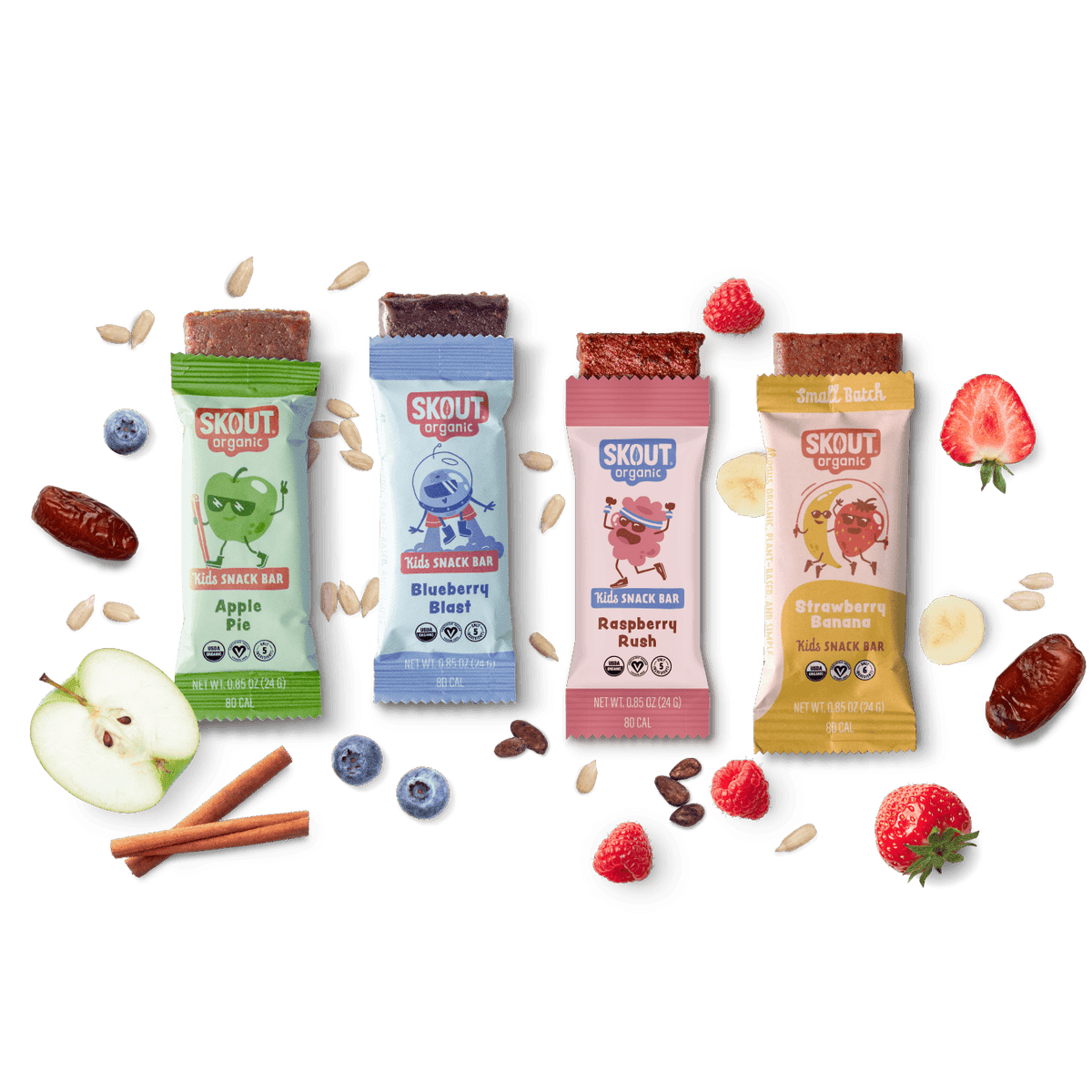 Skout Organic Small Batch Kids Fruit Bar Variety Pack Organic Kids Bars Skout Organic 