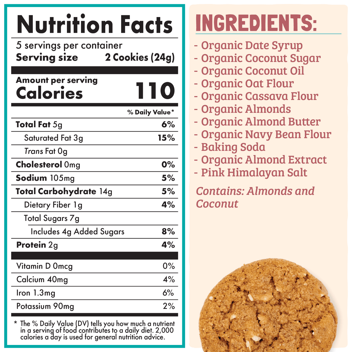 Skout Organic Toasted Almond Soft Baked Cookies Soft Baked Cookies Skout Organic 